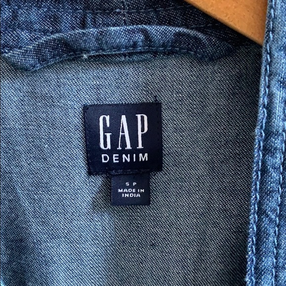 Long Jeans Coat embroidered flowers - Gap Small - Picture 3 of 3